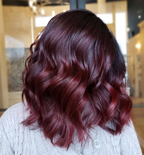 reddish burgundy hair dye|dark burgundy balayage.